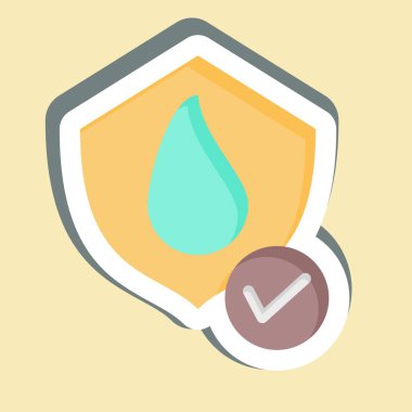 Çıkartma Kalkanı. Yatak sembolü ile ilgili. dizayn edilebilir