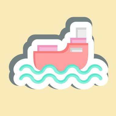 Çıkartma Gemisi. Ulaşım sembolüyle ilgili. dizayn edilebilir