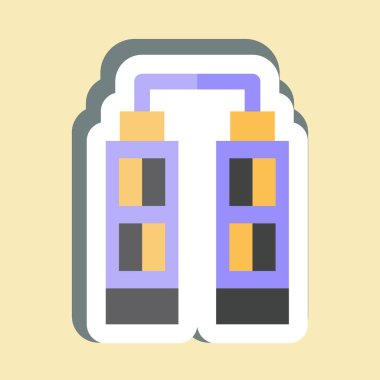 Çıkartmalı Gökdelen. House sembolüyle ilgili. dizayn edilebilir