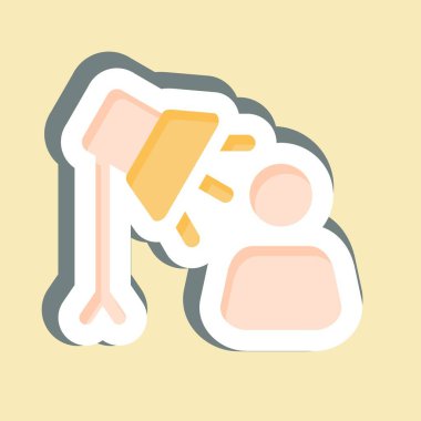 Sticker Spotlight. Işık sembolüyle ilgili. dizayn edilebilir