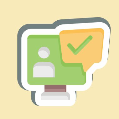 Çıkartmalı Video Sohbeti. Konuşma sembolüyle ilgili. dizayn edilebilir