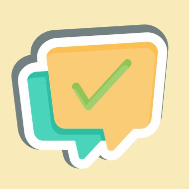 Çıkartmalı Video Sohbeti. Konuşma sembolüyle ilgili. tasarım düzenlenebilir 11