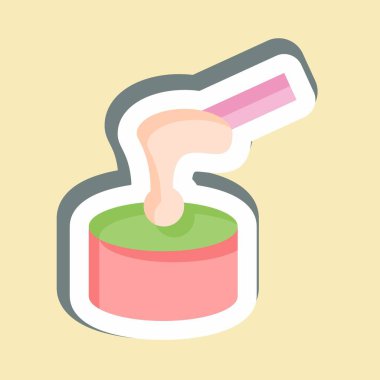 Çıkartma cilası. Kozmetoloji sembolüyle ilgili. dizayn edilebilir