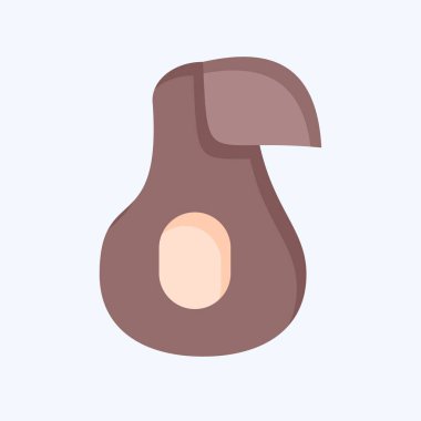 Simge Avokado. Doğal Organik Kozmetik Sembolü ile ilgili. Düz stil. dizayn edilebilir