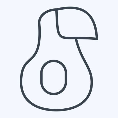 Simge Avokado. Doğal Organik Kozmetik Sembolü ile ilgili. Sıra tarzı. dizayn edilebilir