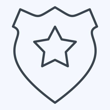 Simge Rozeti. Polis sembolüyle ilgili. Sıra tarzı. dizayn edilebilir