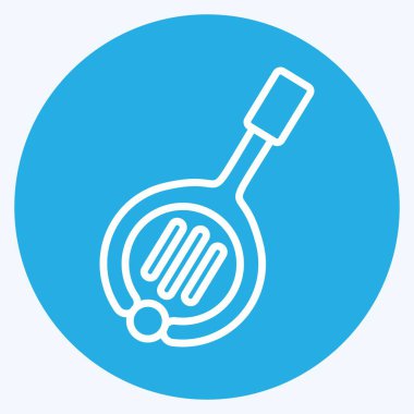 Icon Banjo. Enstrümanlar sembolüyle ilgili. Mavi gözlü. dizayn edilebilir