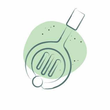 Icon Banjo. Enstrümanlar sembolüyle ilgili. Renkli Leke Biçimi. dizayn edilebilir