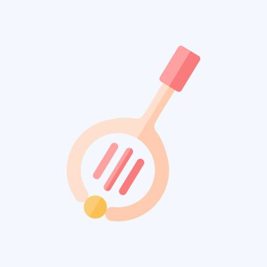 Icon Banjo. Enstrümanlar sembolüyle ilgili. Düz stil. dizayn edilebilir