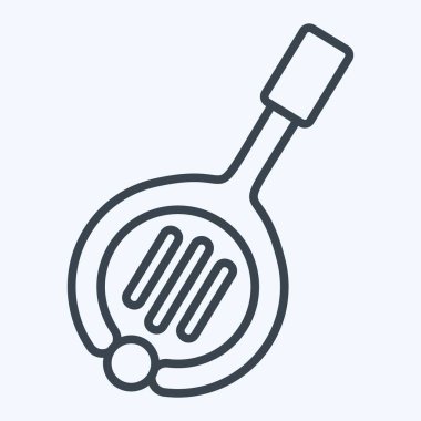 Icon Banjo. Enstrümanlar sembolüyle ilgili. Sıra tarzı. dizayn edilebilir