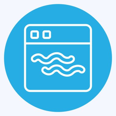 Simge günlüğü. Medya sembolüyle ilgili. Mavi gözlü. dizayn edilebilir