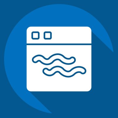 Simge günlüğü. Medya sembolüyle ilgili. Uzun gölge tarzı. dizayn edilebilir