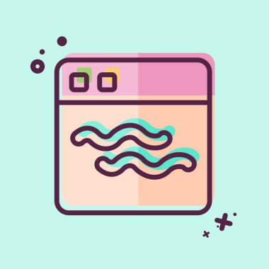 Simge günlüğü. Medya sembolüyle ilgili. MBE tarzı. dizayn edilebilir