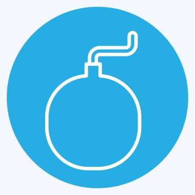 Simge bombası. İşletme sembolüyle ilgili. Mavi gözlü. dizayn edilebilir