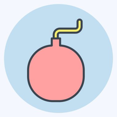 Simge bombası. İşletme sembolüyle ilgili. renk arkadaşı stili. dizayn edilebilir