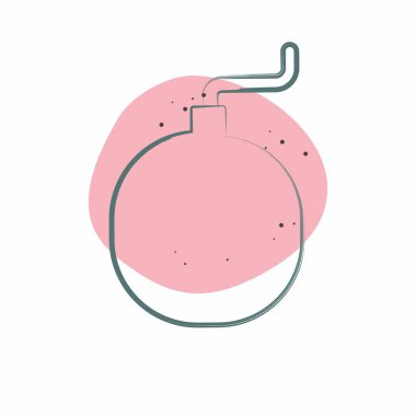 Simge bombası. İşletme sembolüyle ilgili. Renkli Leke Biçimi. dizayn edilebilir