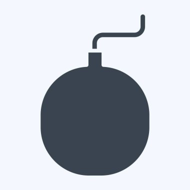 Simge bombası. İşletme sembolüyle ilgili. Kabartma tarzı. dizayn edilebilir