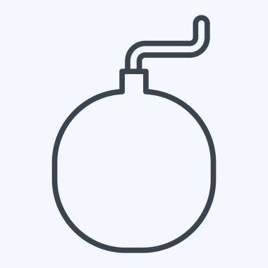 Simge bombası. İşletme sembolüyle ilgili. Sıra tarzı. dizayn edilebilir