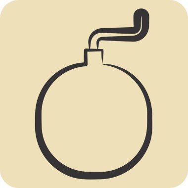 Simge bombası. İşletme sembolüyle ilgili. El çizimi tarzı. dizayn edilebilir