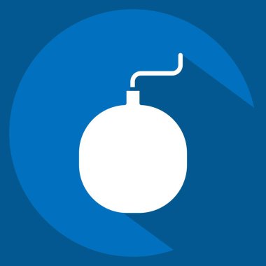 Simge bombası. İşletme sembolüyle ilgili. Uzun gölge tarzı. dizayn edilebilir