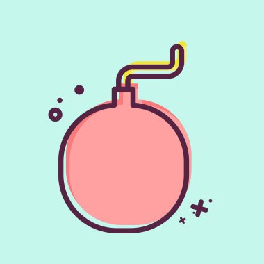 Simge bombası. İşletme sembolüyle ilgili. MBE tarzı. dizayn edilebilir