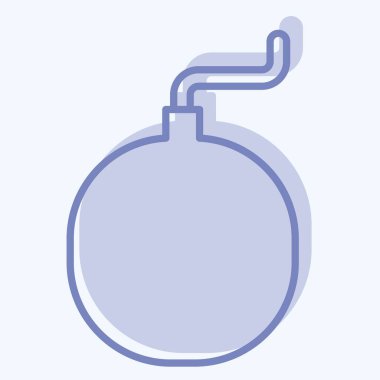 Simge bombası. İşletme sembolüyle ilgili. İki ton stili. dizayn edilebilir