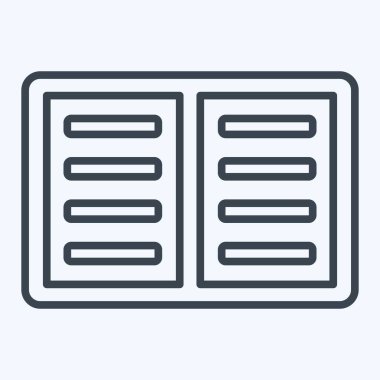 Simge Kitabı. İşletme sembolüyle ilgili. Sıra tarzı. dizayn edilebilir