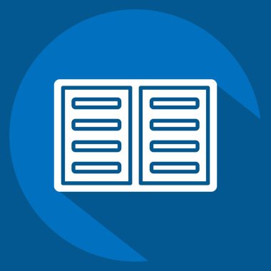 Simge Kitabı. İşletme sembolüyle ilgili. Uzun gölge tarzı. dizayn edilebilir