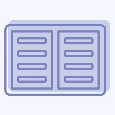 Simge Kitabı. İşletme sembolüyle ilgili. İki ton stili. dizayn edilebilir