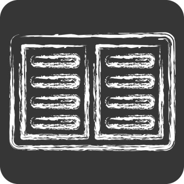 Simge Kitabı. İşletme sembolüyle ilgili. Tebeşir stili. dizayn edilebilir