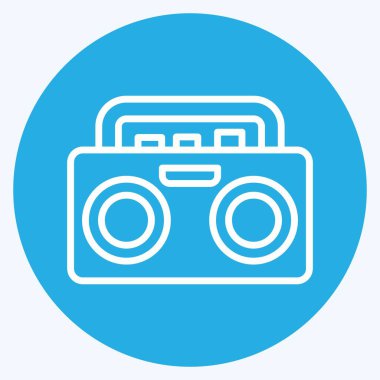 Simge teybi. Enstrümanlar sembolüyle ilgili. Mavi gözlü. dizayn edilebilir