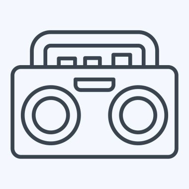 Simge teybi. Enstrümanlar sembolüyle ilgili. Sıra tarzı. dizayn edilebilir