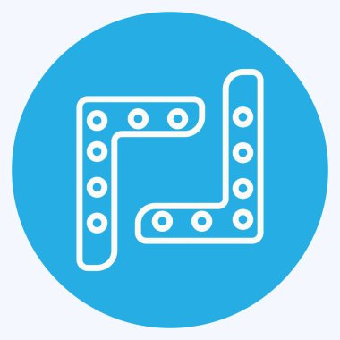 Simge Bumerang. Tarih öncesi sembolle ilgili. Mavi gözlü. dizayn edilebilir