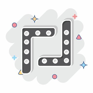 Simge Bumerang. Tarih öncesi sembolle ilgili. Çizgi roman. dizayn edilebilir