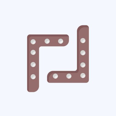 Simge Bumerang. Tarih öncesi sembolle ilgili. Düz stil. dizayn edilebilir