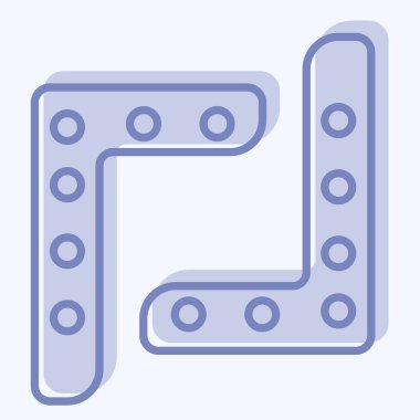 Simge Bumerang. Tarih öncesi sembolle ilgili. İki ton stili. dizayn edilebilir