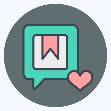 Simge Markası Nişanı. Medya sembolüyle ilgili. renk arkadaşı stili. dizayn edilebilir