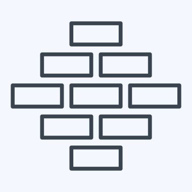 Simge Tuğlaları Duvarı. İşletme sembolüyle ilgili. Sıra tarzı. dizayn edilebilir