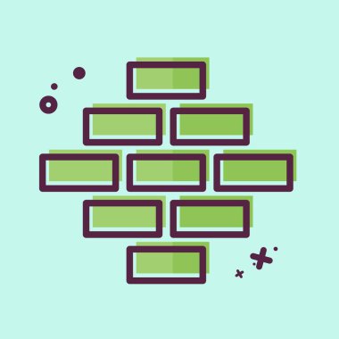 Simge Tuğlaları Duvarı. İşletme sembolüyle ilgili. MBE tarzı. dizayn edilebilir