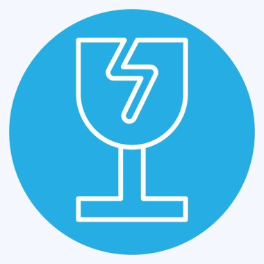 Simge Kırık Cam. Geri dönüşüm sembolüyle ilgili. Mavi gözlü. dizayn edilebilir