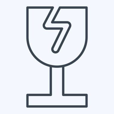 Simge Kırık Cam. Geri dönüşüm sembolüyle ilgili. Sıra tarzı. dizayn edilebilir