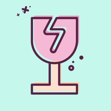 Simge Kırık Cam. Geri dönüşüm sembolüyle ilgili. MBE tarzı. dizayn edilebilir