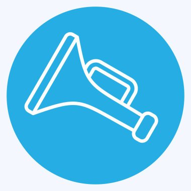 Simge Bugle. Enstrümanlar sembolüyle ilgili. Mavi gözlü. dizayn edilebilir