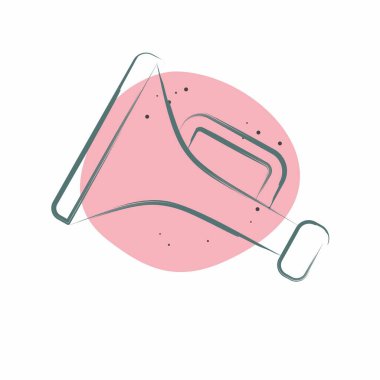 Simge Bugle. Enstrümanlar sembolüyle ilgili. Renkli Leke Biçimi. dizayn edilebilir