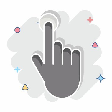 Eyleme Simge Çağrısı. Medya sembolüyle ilgili. Çizgi roman. dizayn edilebilir