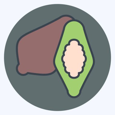 İkon kakao. Doğal Organik Kozmetik Sembolü ile ilgili. renk arkadaşı stili. dizayn edilebilir