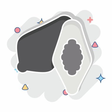 İkon kakao. Doğal Organik Kozmetik Sembolü ile ilgili. Çizgi roman. dizayn edilebilir