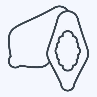 İkon kakao. Doğal Organik Kozmetik Sembolü ile ilgili. Sıra tarzı. dizayn edilebilir