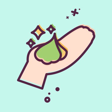 Simge Kolajen Köpüğü. Doğal Organik Kozmetik Sembolü ile ilgili. MBE tarzı. dizayn edilebilir