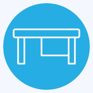 Simge Bilgisayar Tablosu. İşletme sembolüyle ilgili. Mavi gözlü. dizayn edilebilir